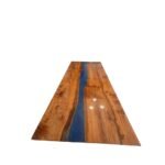 Solid Wood Dining Table with Epoxy Resin River - Seats 8 - Image 3