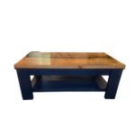 Solid Wood Coffee Table with Epoxy Resin River - Image 3