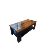 Solid Wood Coffee Table with Epoxy Resin River - Image 2