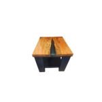 Solid Wood Side Table with Epoxy Resin River - Image 4