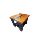 Solid Wood Side Table with Epoxy Resin River