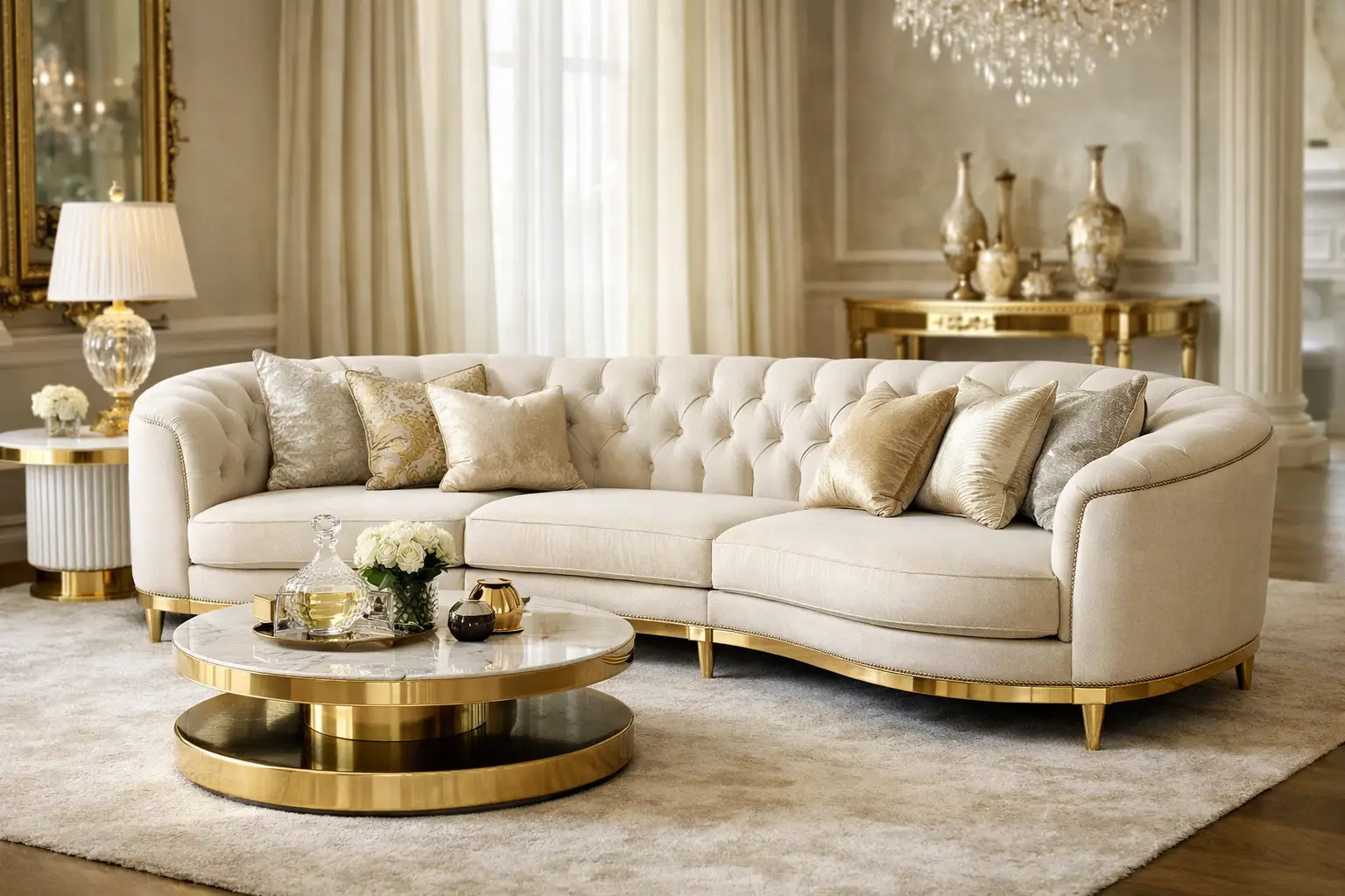 Custom Luxury Sofa Design for Royal Living
